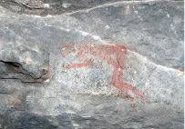 Rock art paintings of the San tribes